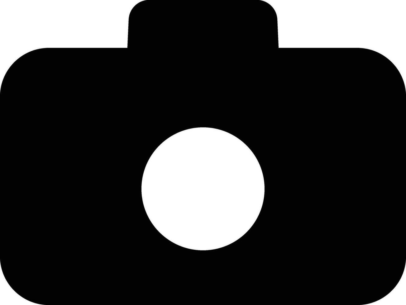 Rounded filled Camera Icon vector