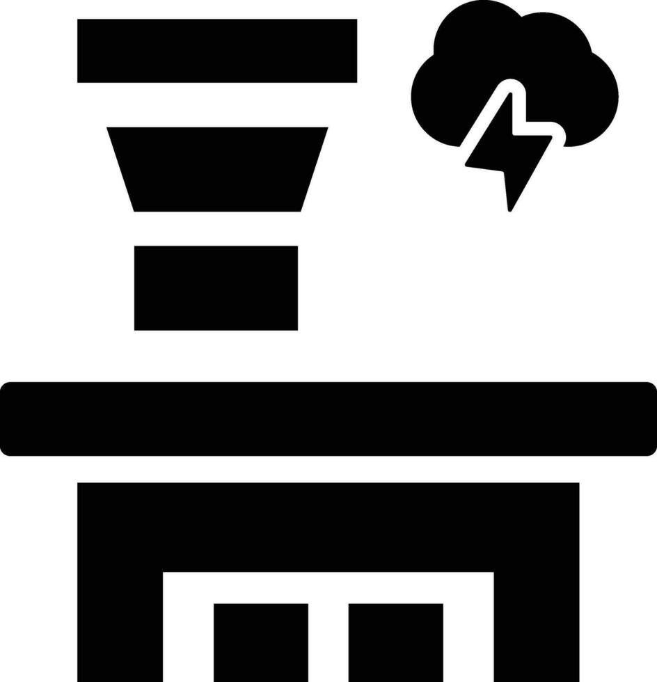 Rounded filled Control Tower Icon vector