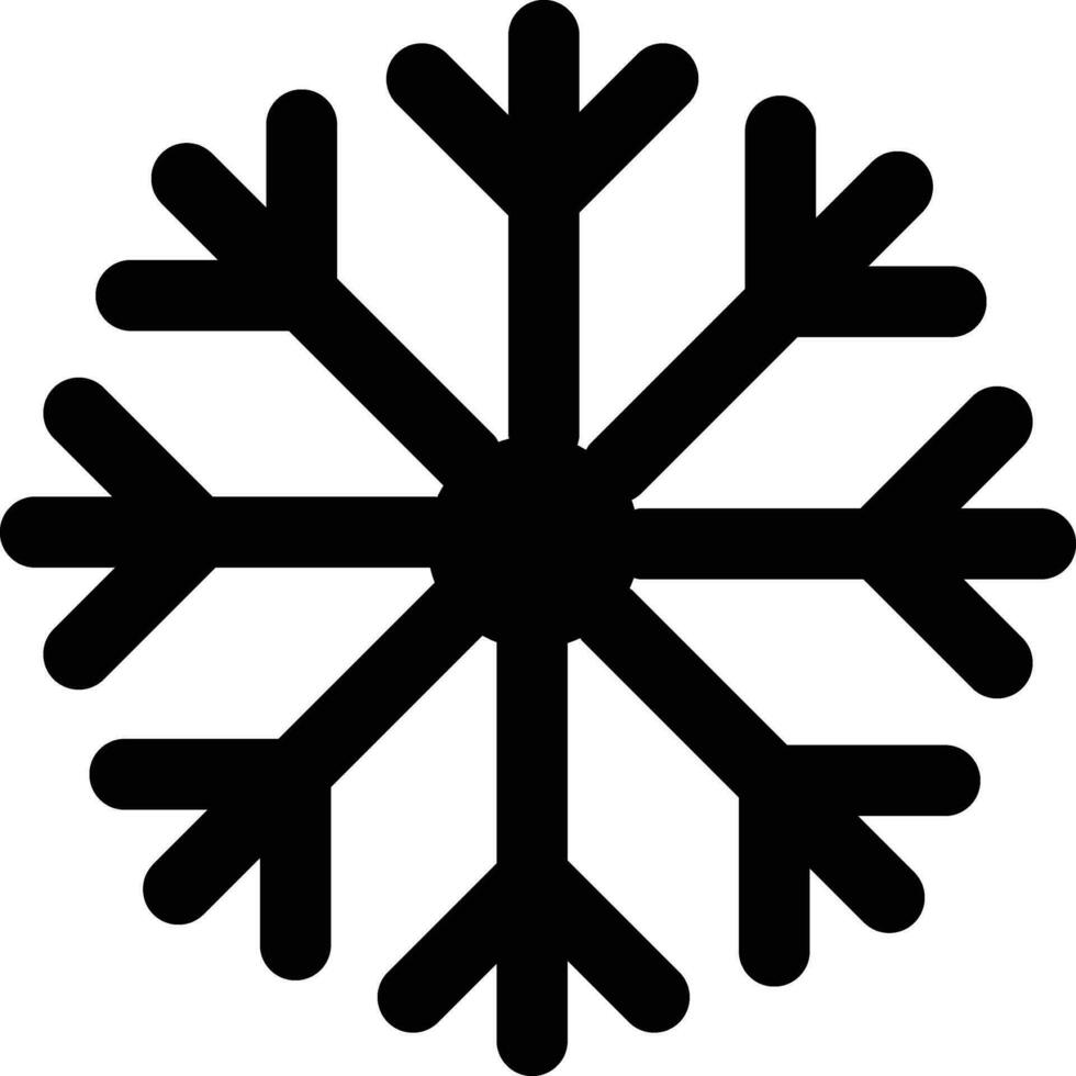 Rounded filled Snow icon. vector