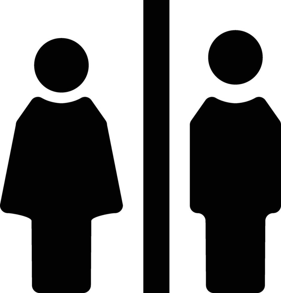 Rounded filled Restroom Icon vector