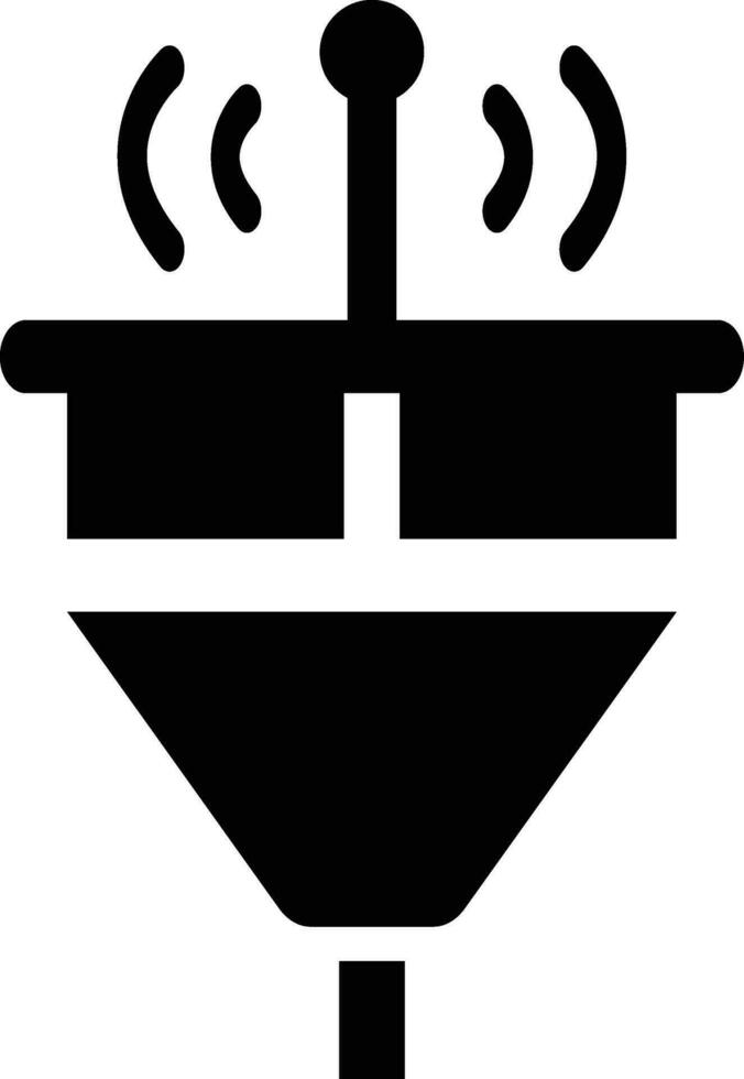 Rounded filled Control Tower Icon vector