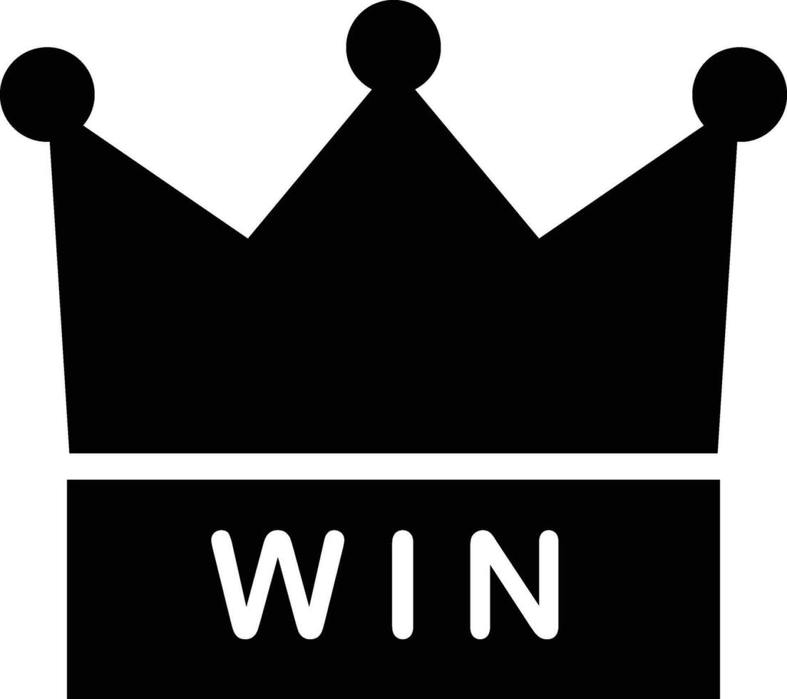 Rounded filled Win Icon vector