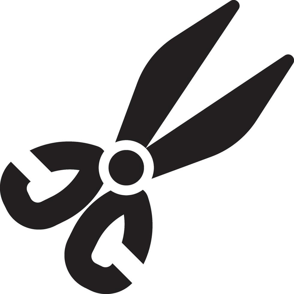 Rounded filled Scissors Icon vector