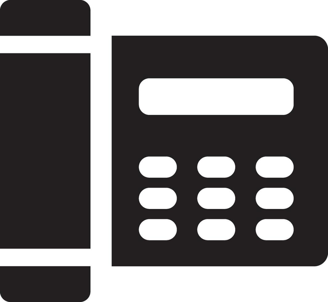Rounded filled Telephone Icon vector