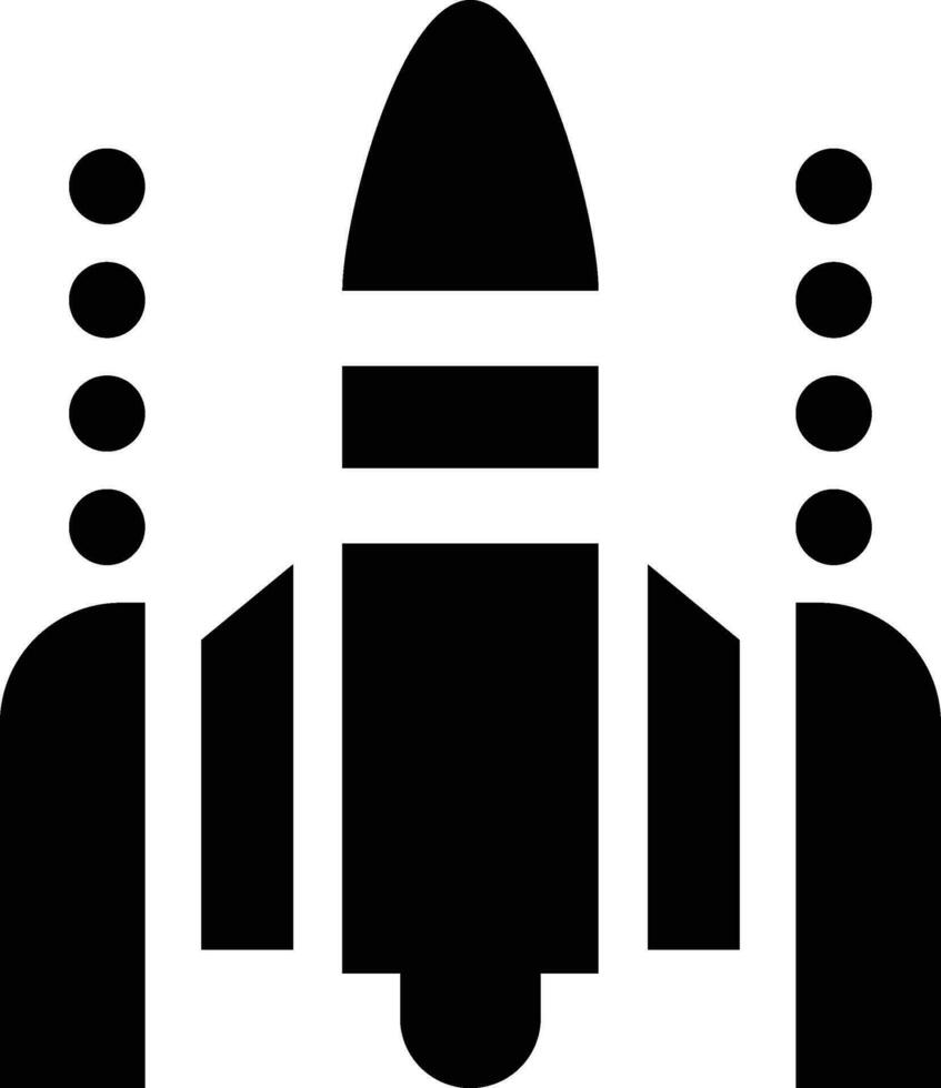 Rounded filled Rocket Icon vector