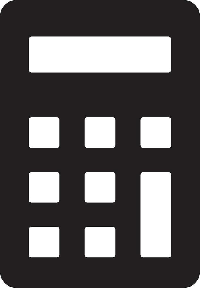 Rounded filled Calculator Icon vector