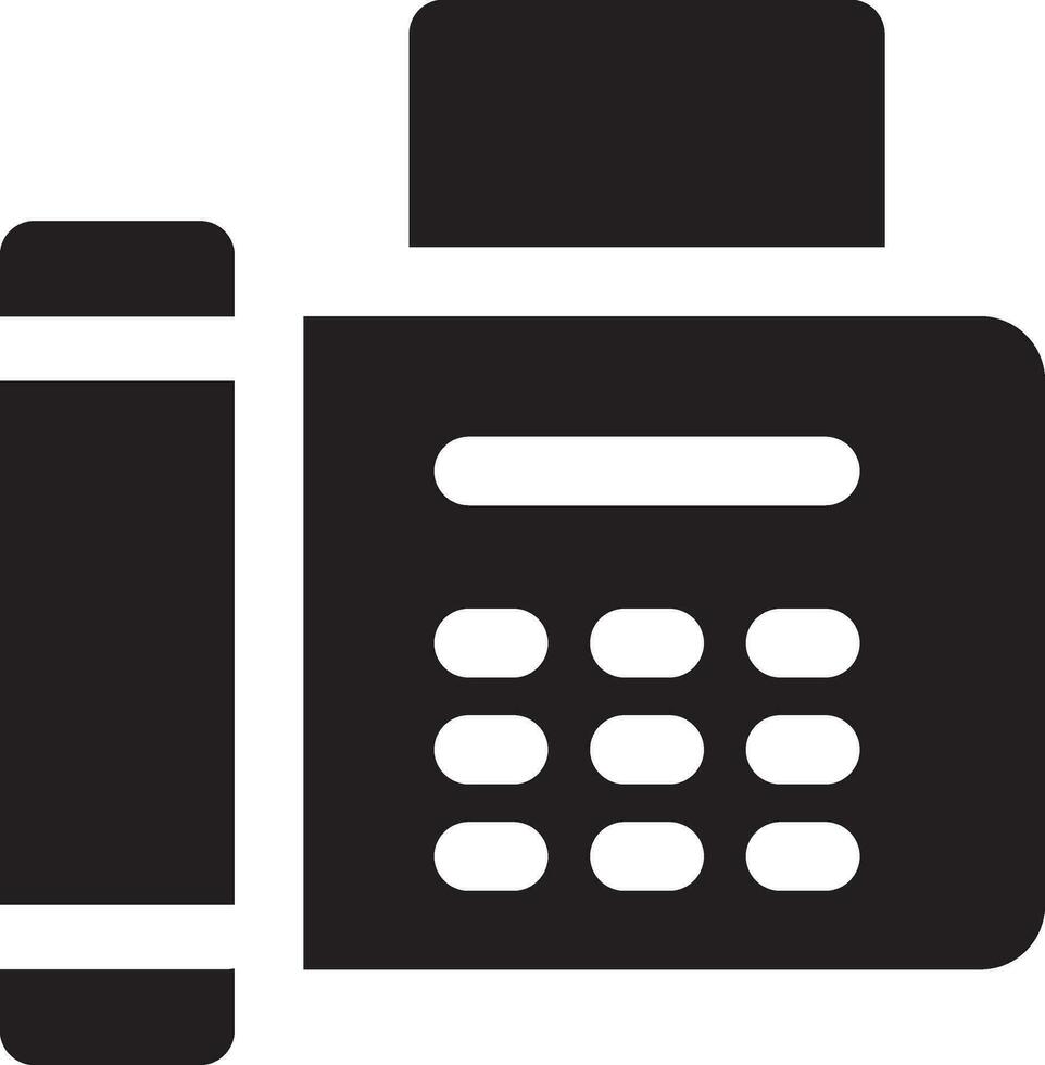 Rounded filled Fax Icon vector