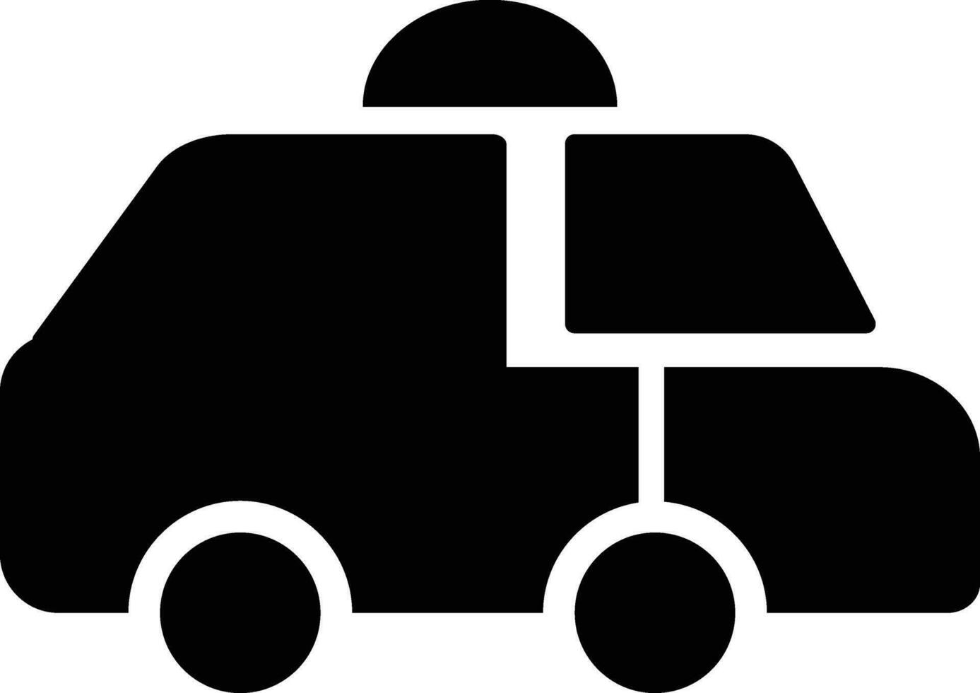 Rounded filled Taxi Icon vector