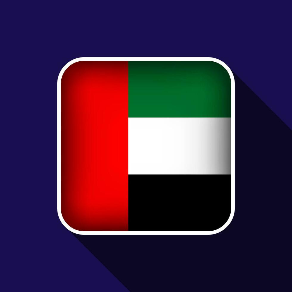 Flat United Arab Emirates Flag Background Vector Illustration