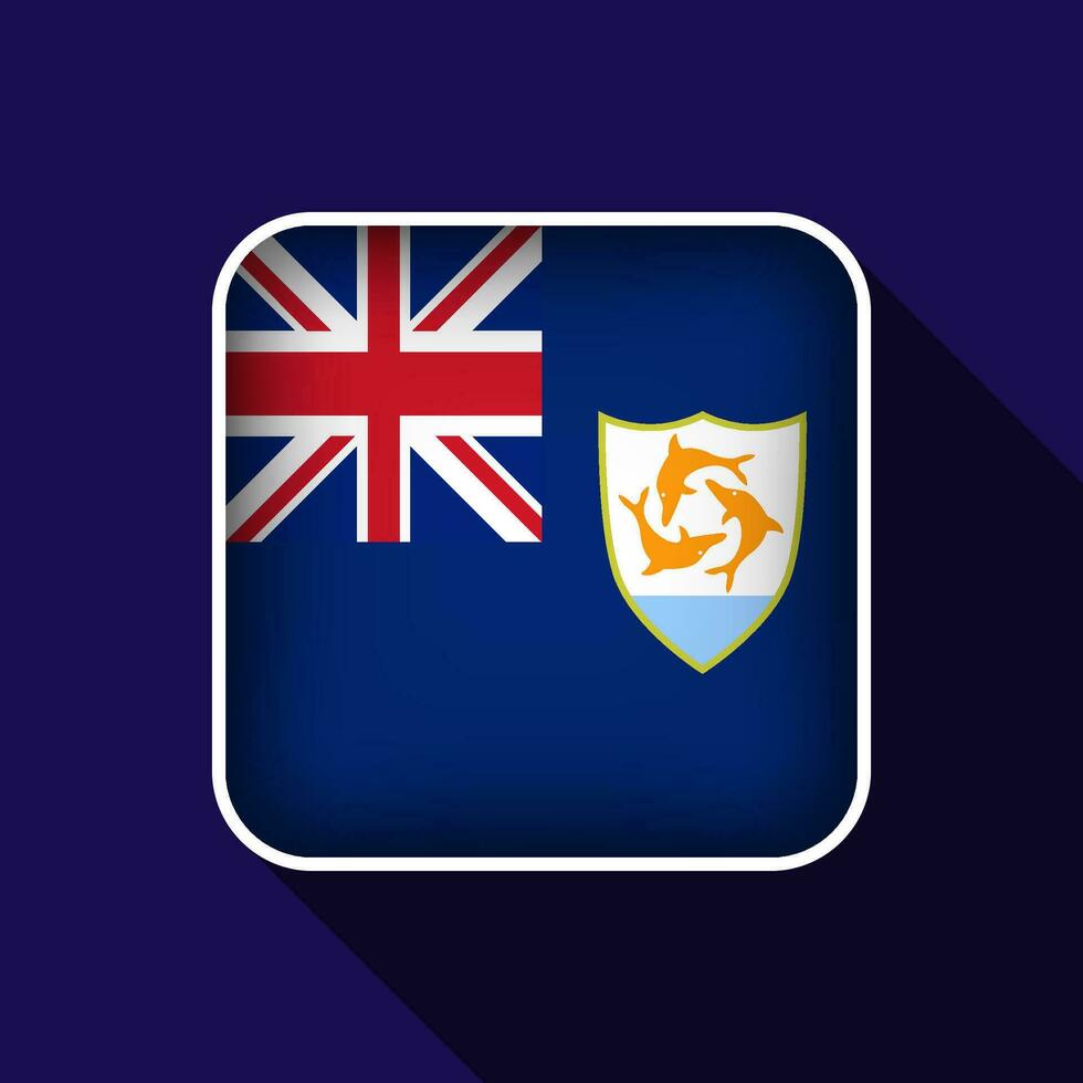 Flat Anguilla Flag Background Vector Illustration