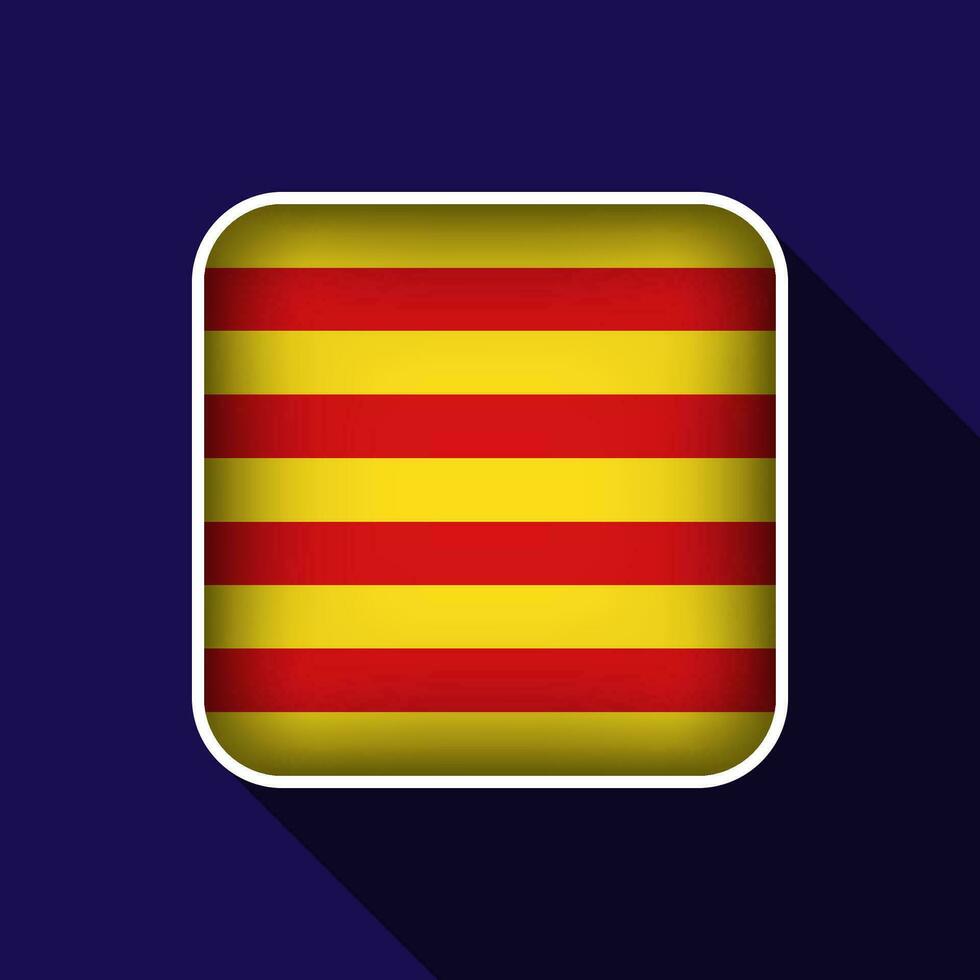 plano Cataluña bandera antecedentes vector ilustración