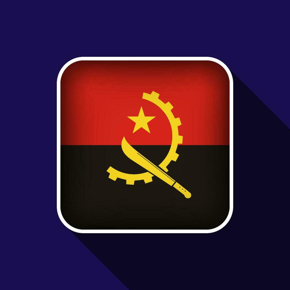 Flat Angola Flag Background Vector Illustration