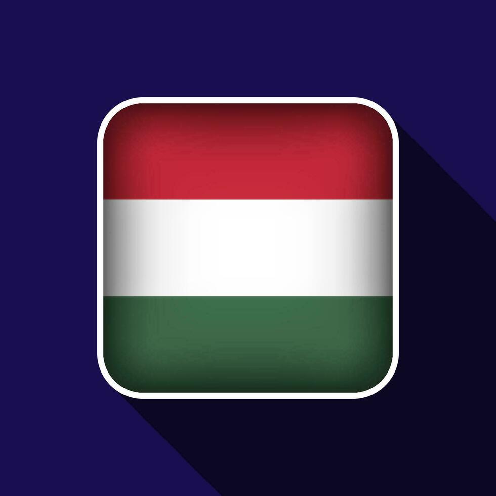 Flat Hungary Flag Background Vector Illustration