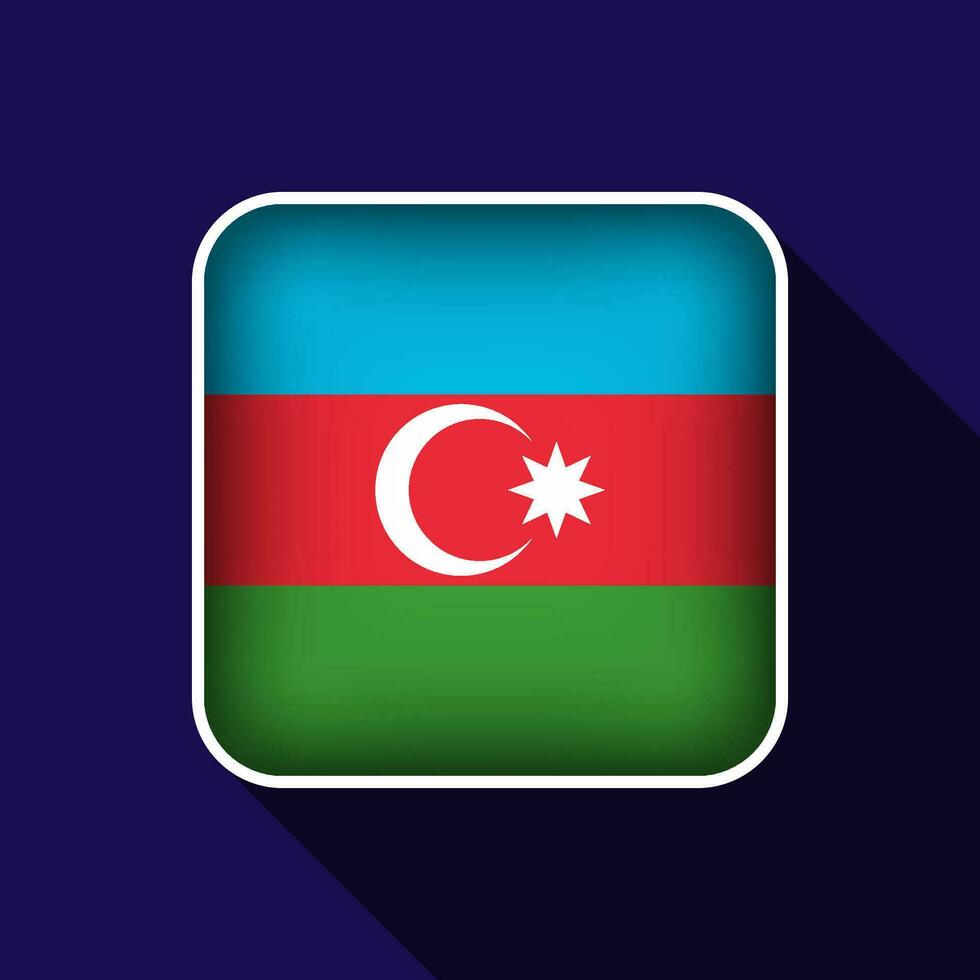 Flat Azerbaijan Flag Background Vector Illustration