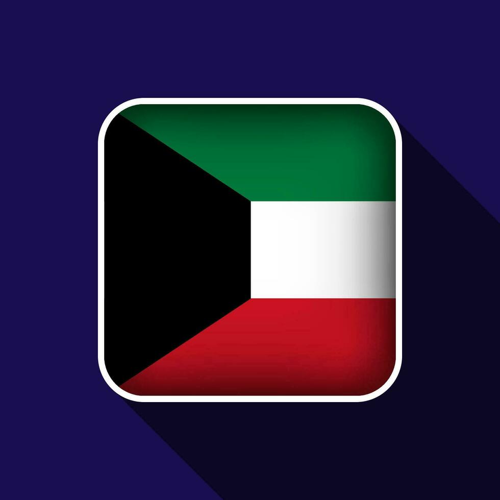 Flat Kuwait Flag Background Vector Illustration