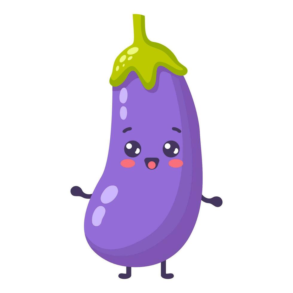 Groovy cartoon funny zucchini vector