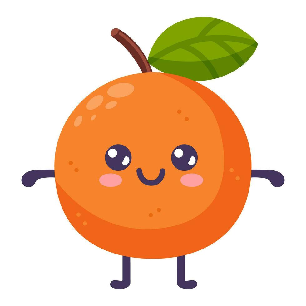 Groovy cartoon orange vector