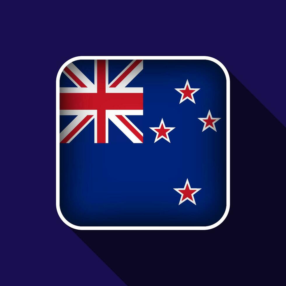 Flat New Zealand Flag Background Vector Illustration