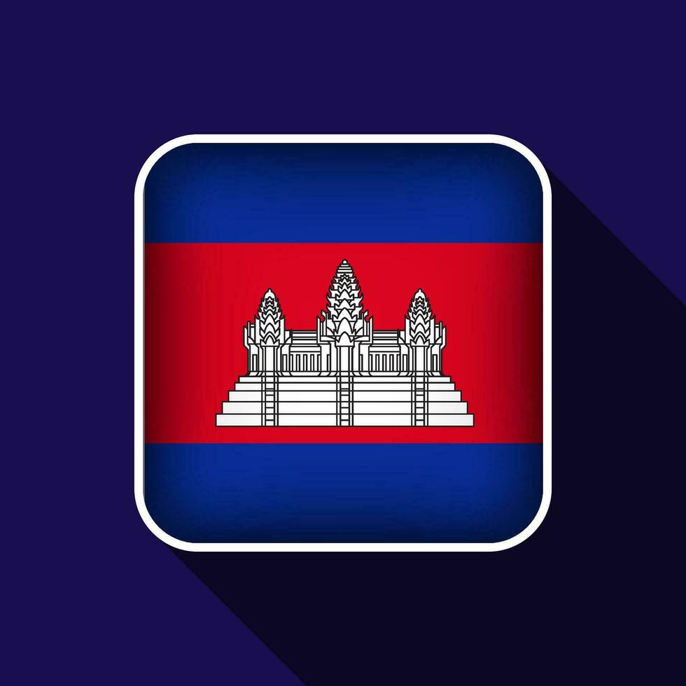 Flat Cambodia Flag Background Vector Illustration