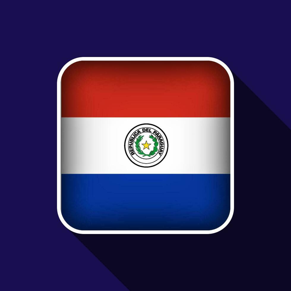 Flat Paraguay Flag Background Vector Illustration