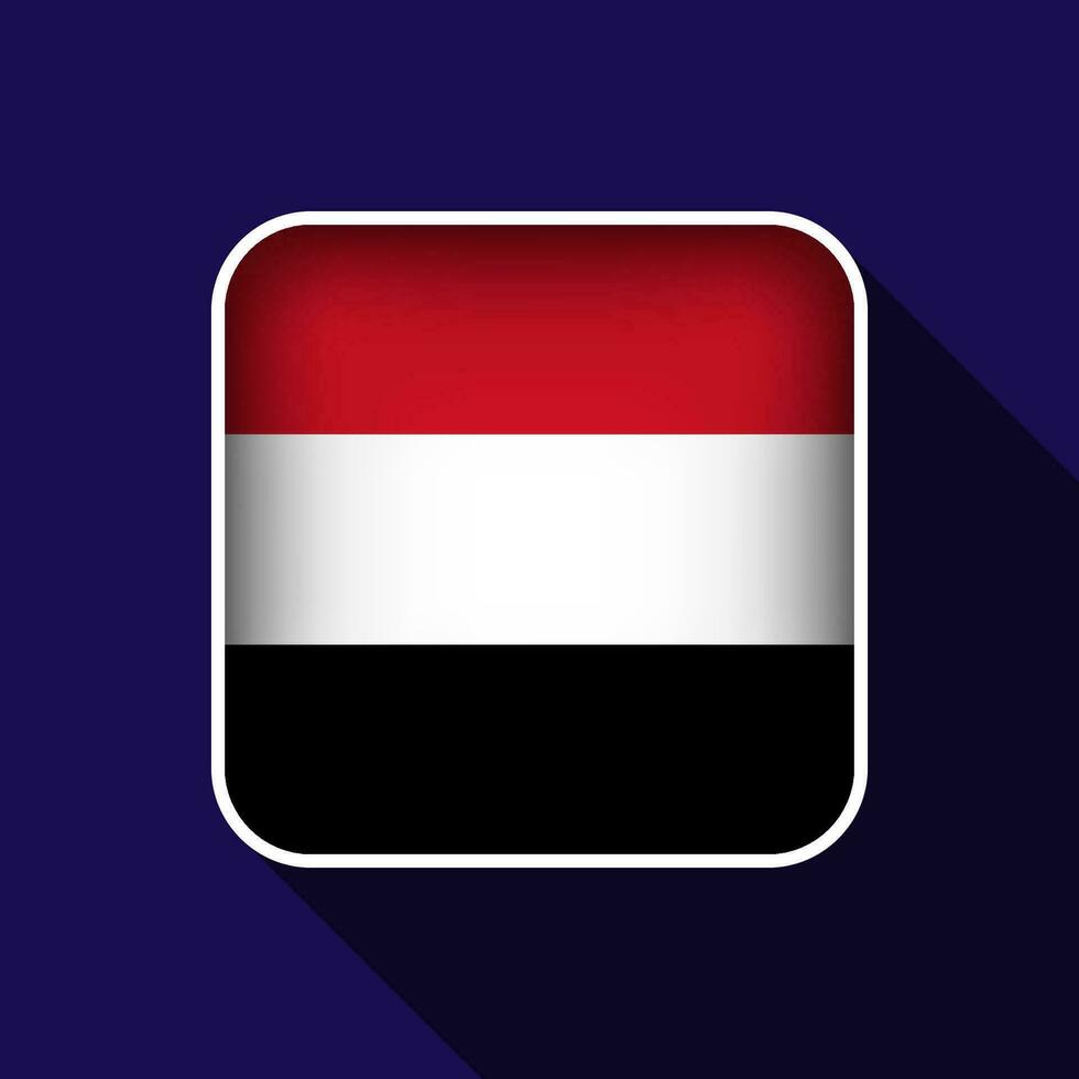 Flat Yemen Flag Background Vector Illustration