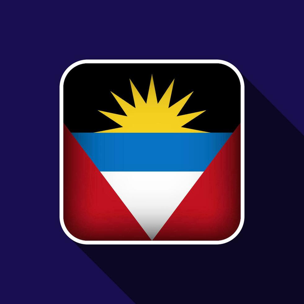 Flat Antigua and Barbuda Flag Background Vector Illustration
