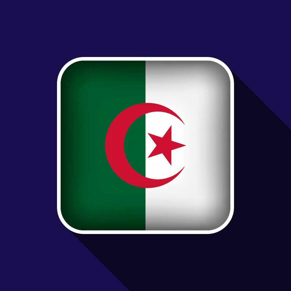Flat Algeria Flag Background Vector Illustration