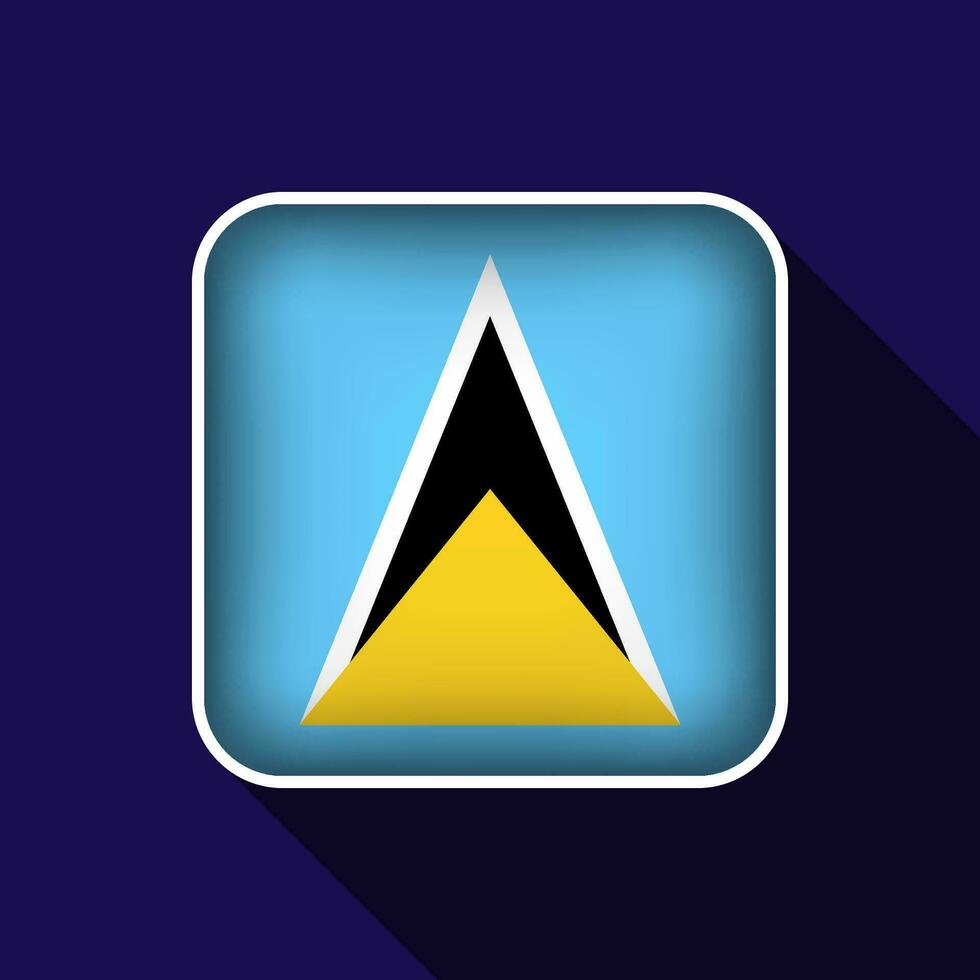 Flat Saint Lucia Flag Background Vector Illustration
