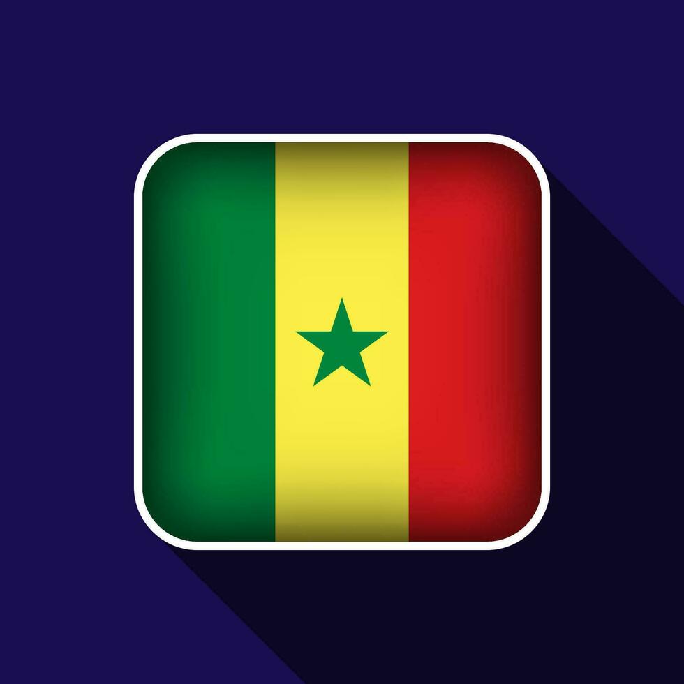 Flat Senegal Flag Background Vector Illustration