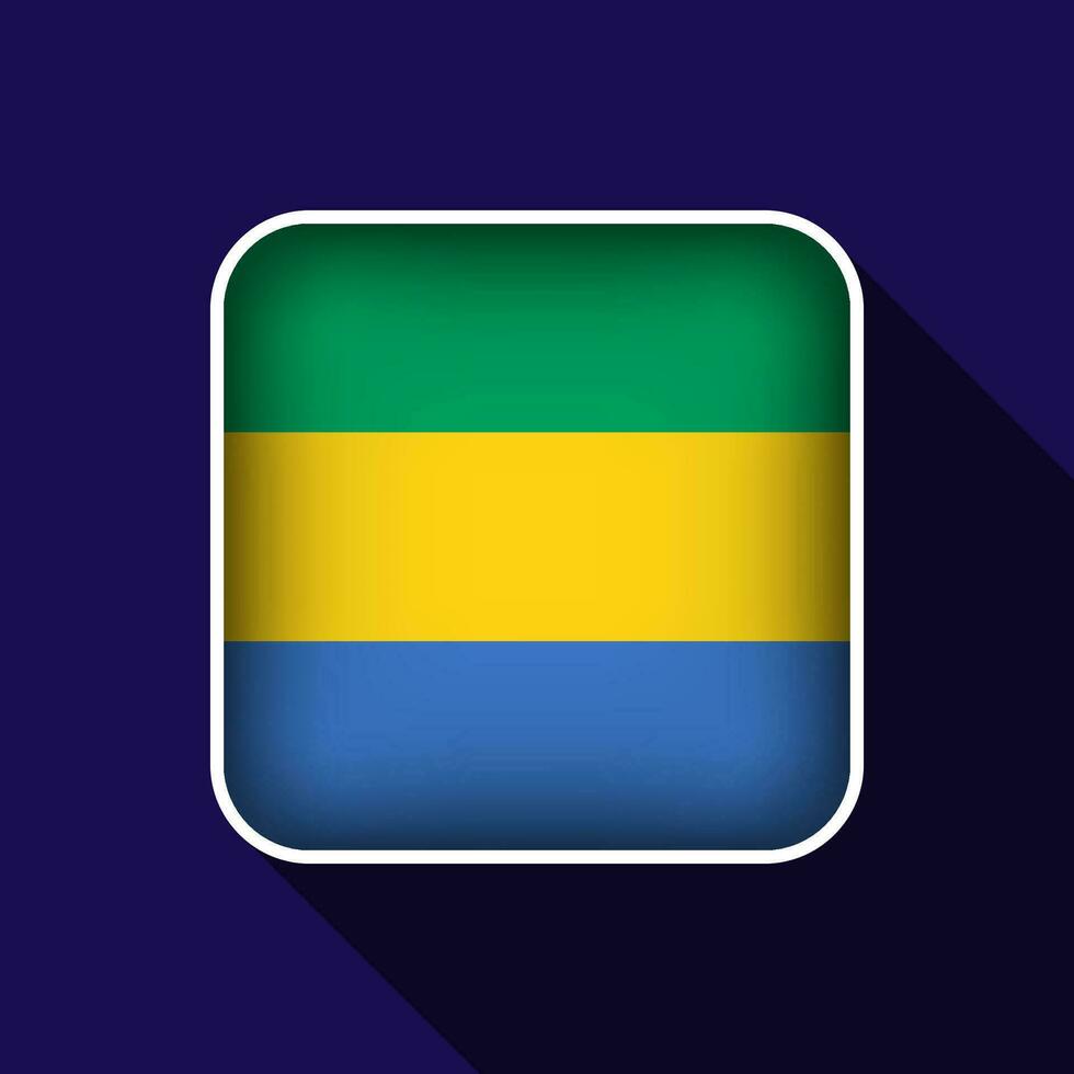 Flat Gabon Flag Background Vector Illustration