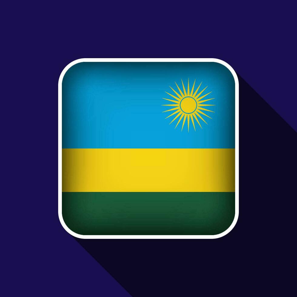 Flat Rwanda Flag Background Vector Illustration