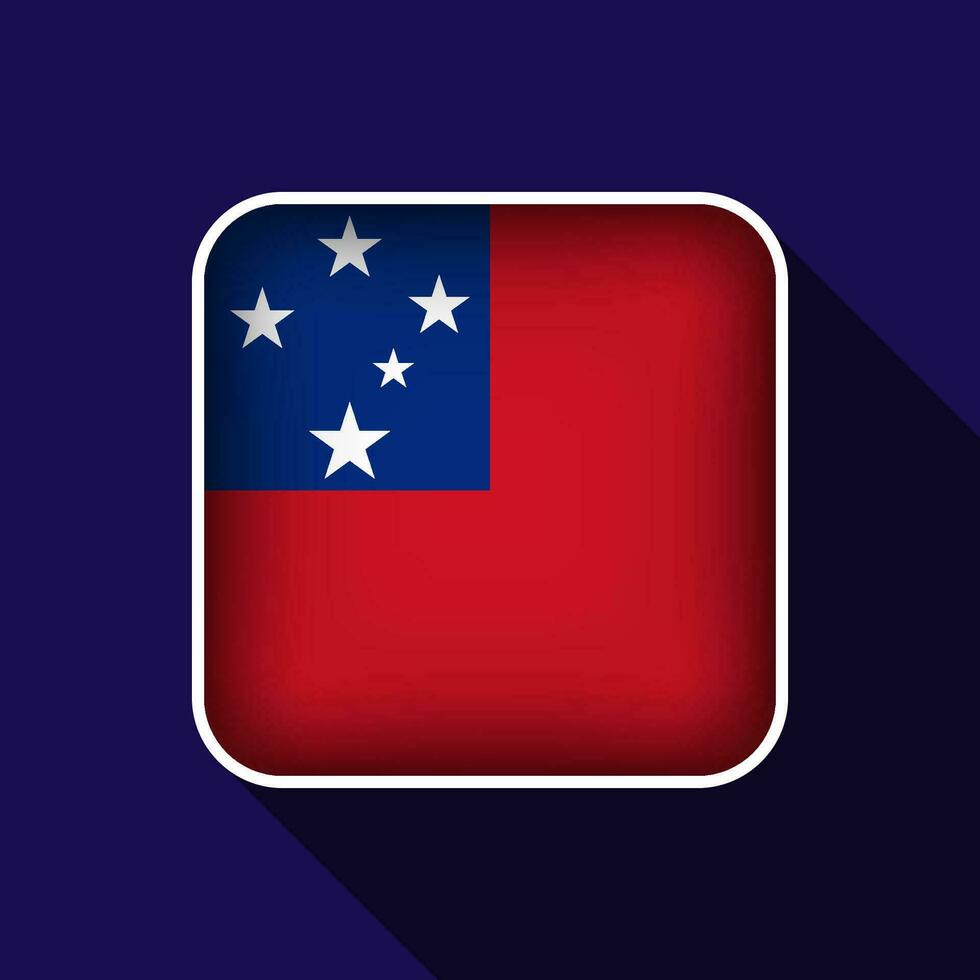 Flat Samoa Flag Background Vector Illustration