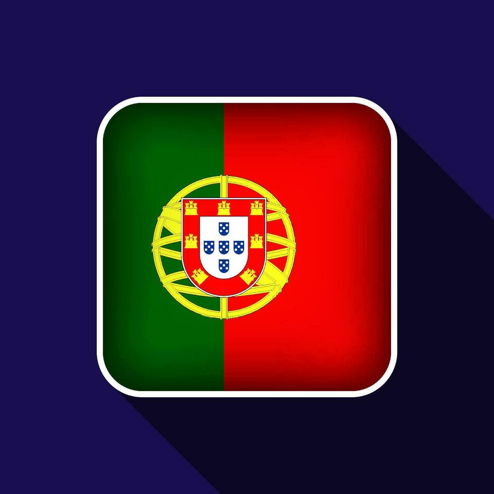 Flat Portugal Flag Background Vector Illustration