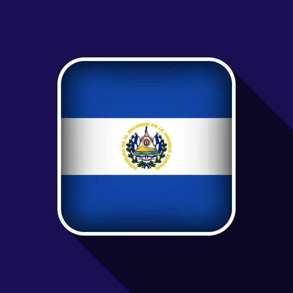 Flat El Salvador Flag Background Vector Illustration