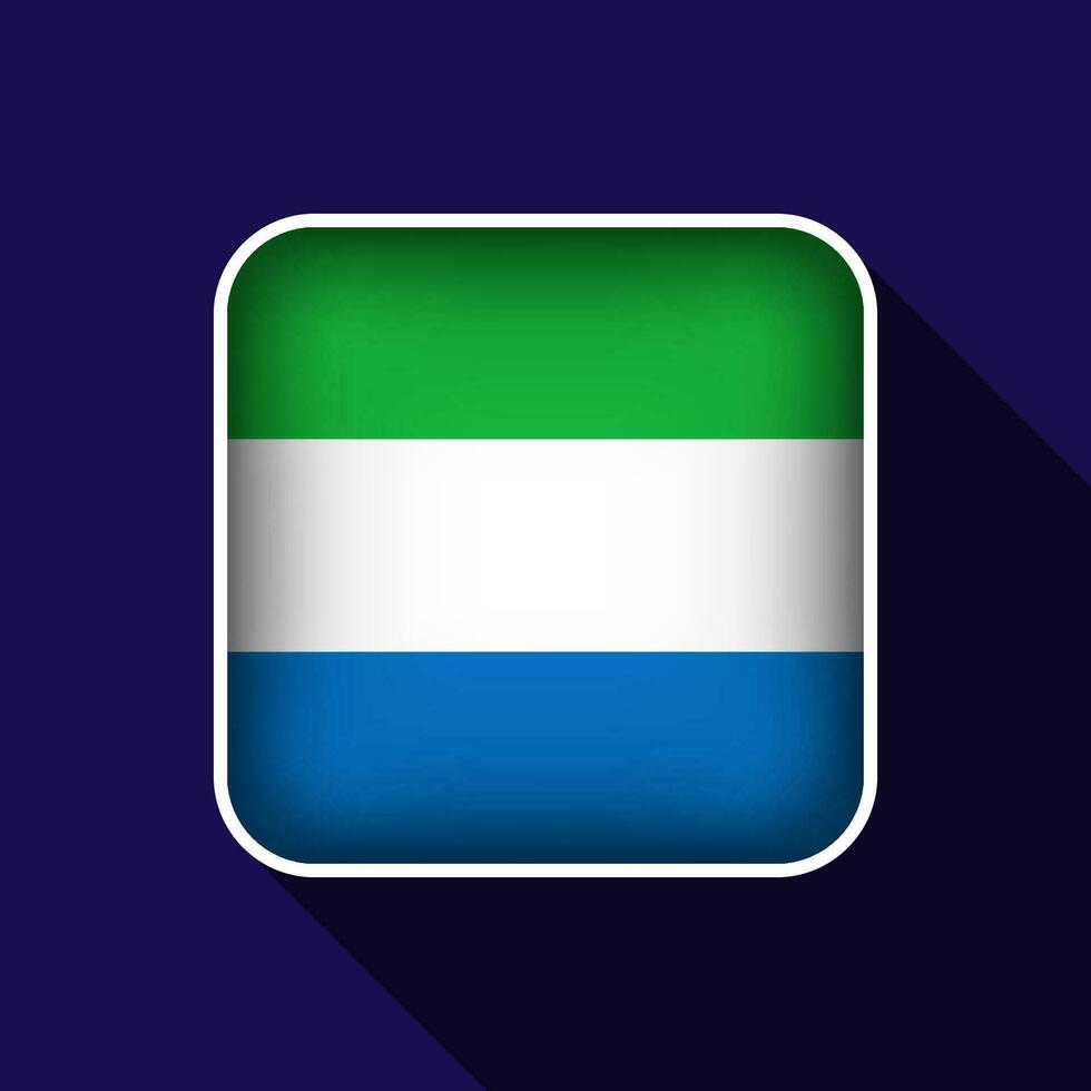 Flat Sierra Leone Flag Background Vector Illustration