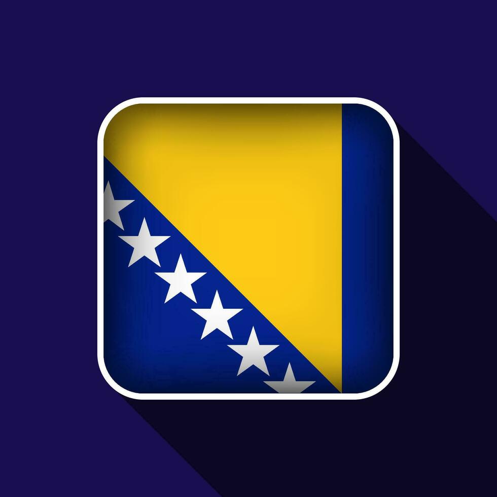 Flat Bosnia and Herzegovina Flag Background Vector Illustration