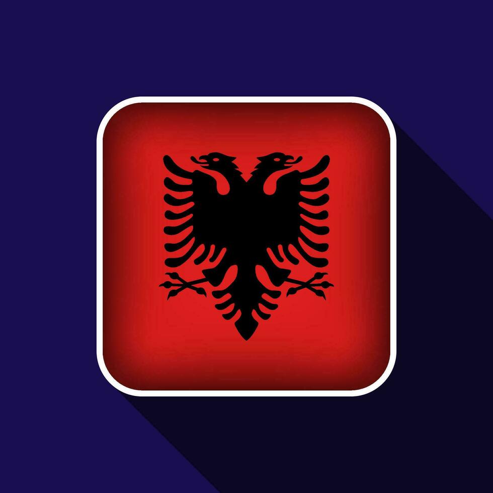 Flat Albania Flag Background Vector Illustration