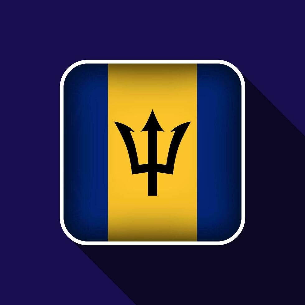 Flat Barbados Flag Background Vector Illustration