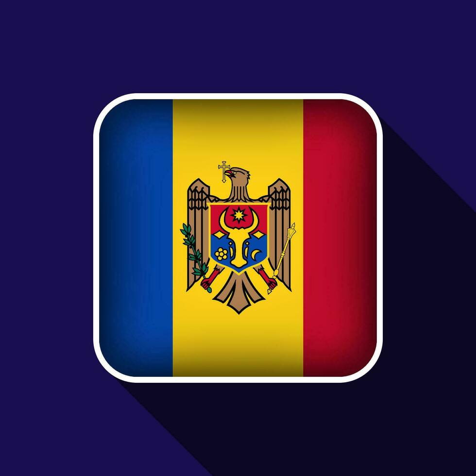 Flat Moldova Flag Background Vector Illustration