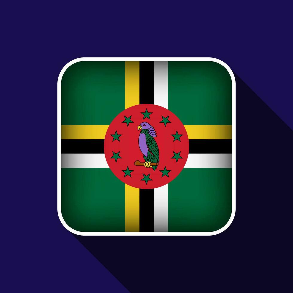 Flat Dominica Flag Background Vector Illustration