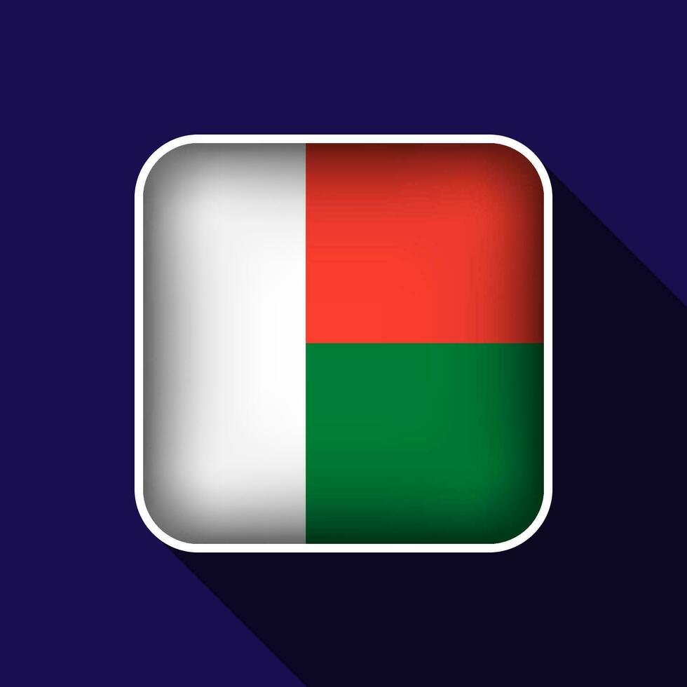 Flat Madagascar Flag Background Vector Illustration