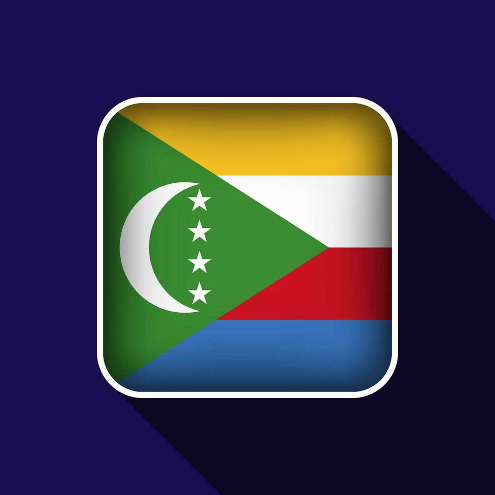 Flat Comoros Flag Background Vector Illustration