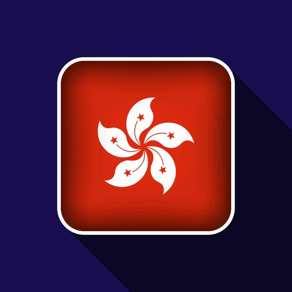 Flat Hong Kong Flag Background Vector Illustration