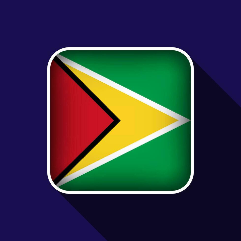 Flat Guyana Flag Background Vector Illustration