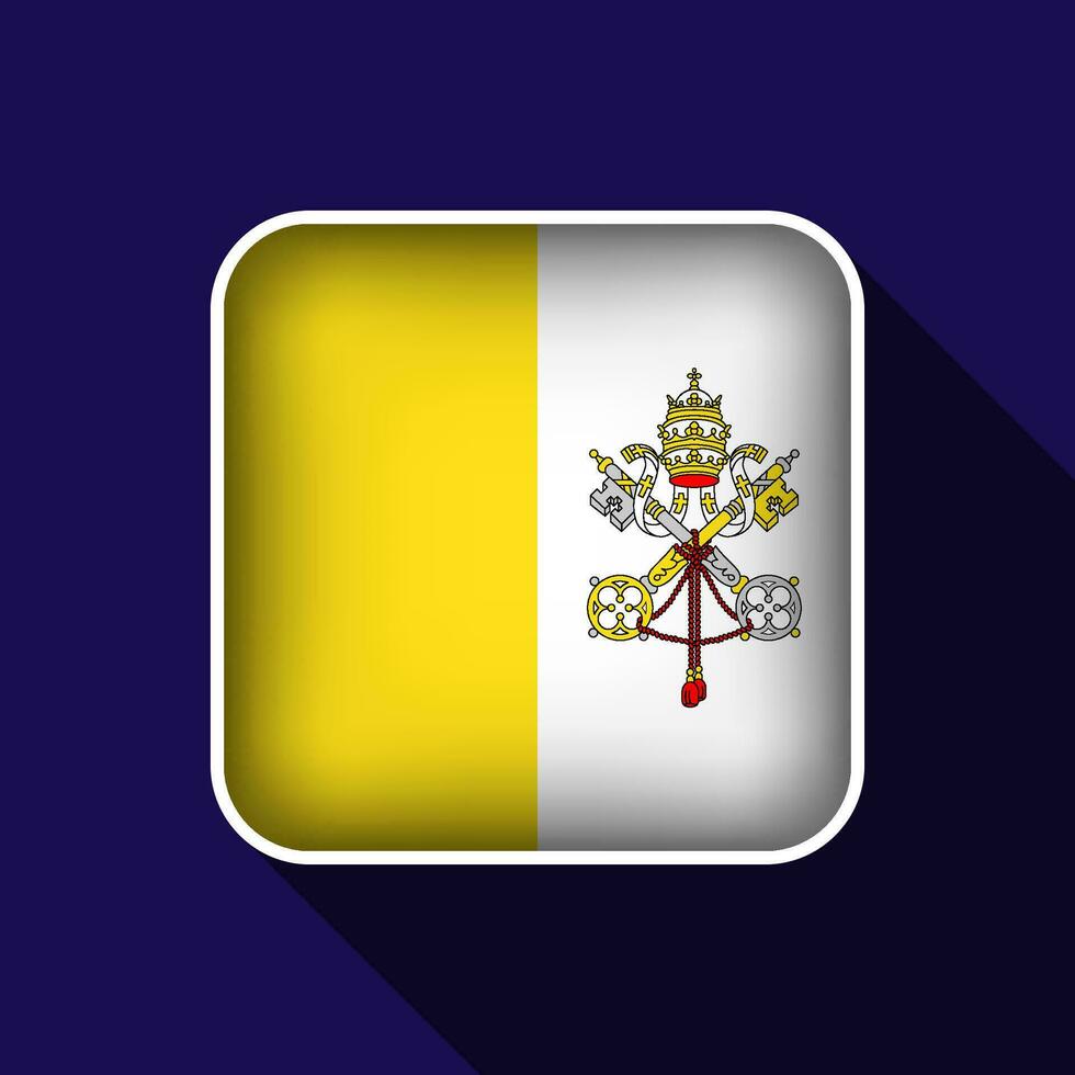 Flat Vatican Flag Background Vector Illustration