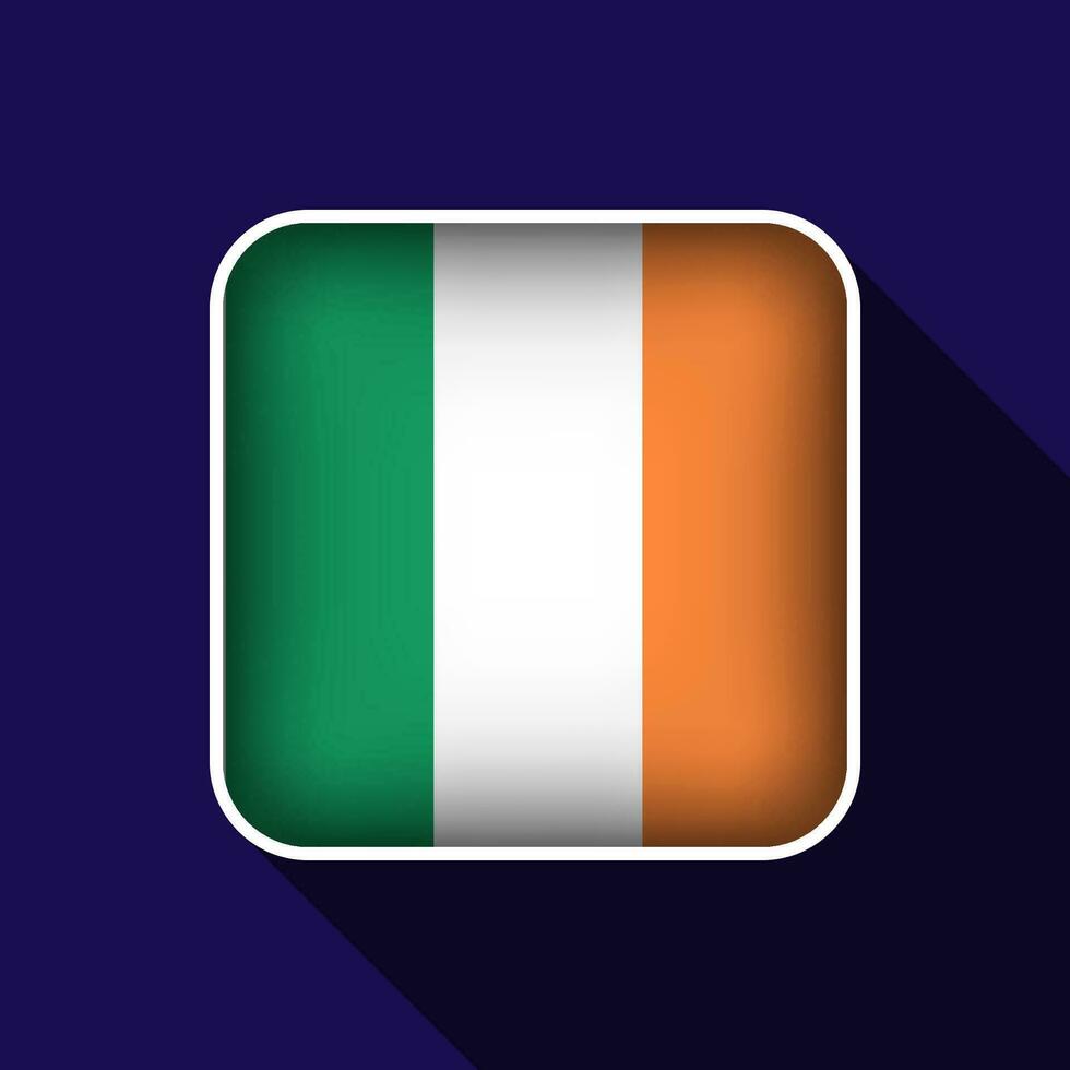 Flat Ireland Flag Background Vector Illustration