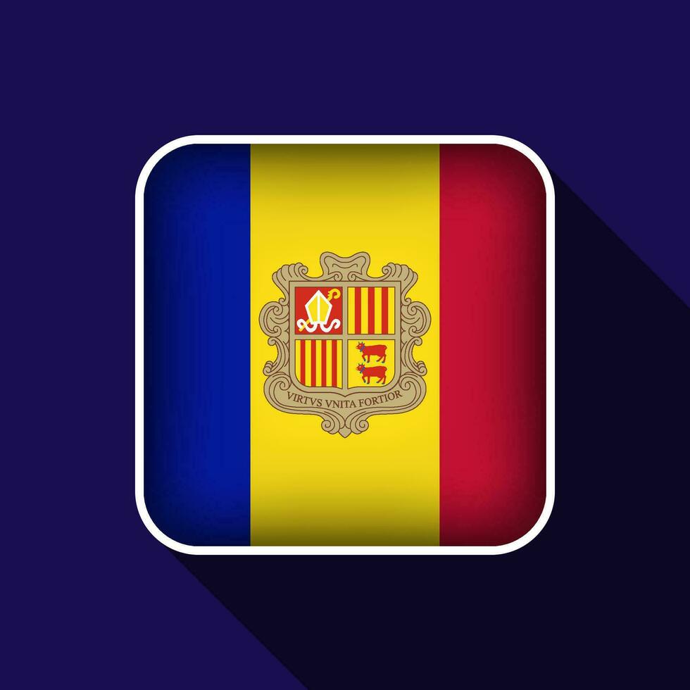 Flat Andorra Flag Background Vector Illustration