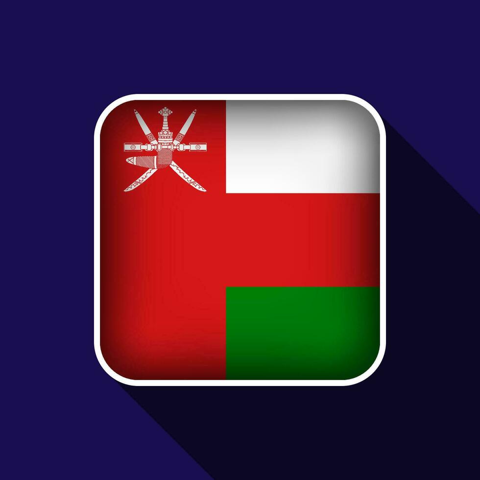 Flat Oman Flag Background Vector Illustration