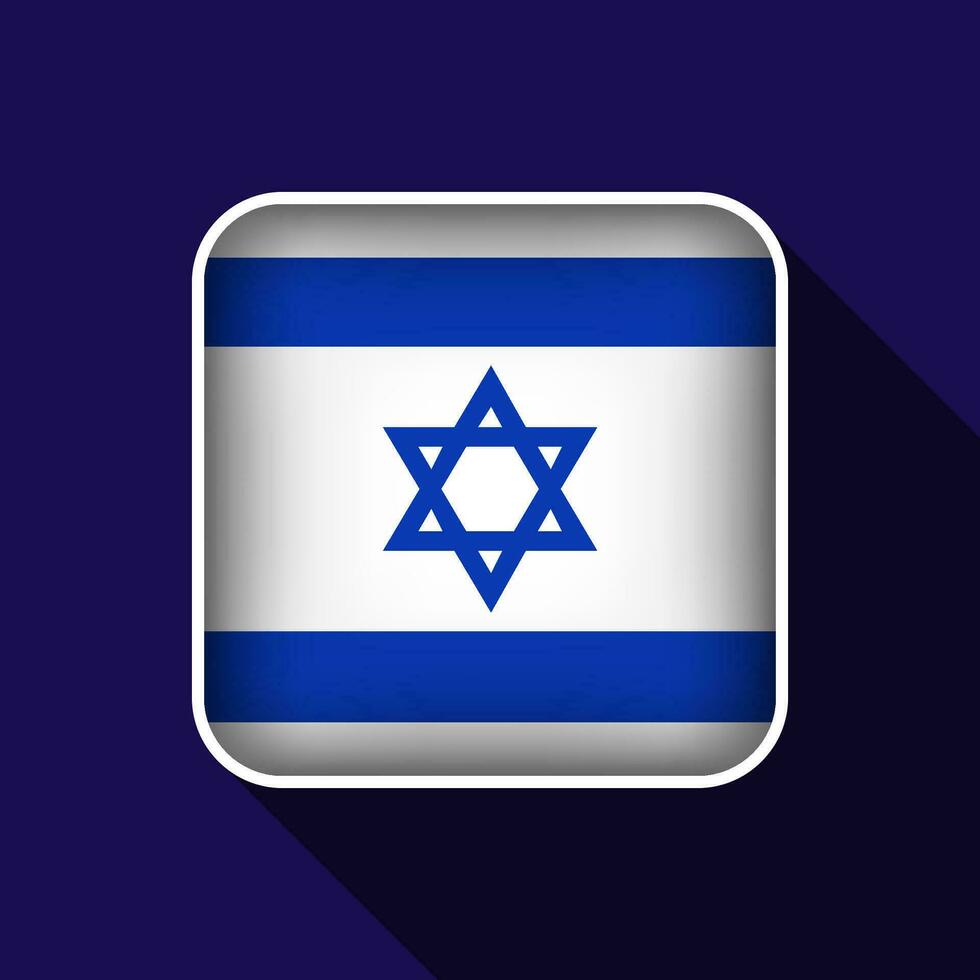 Flat Israel Flag Background Vector Illustration