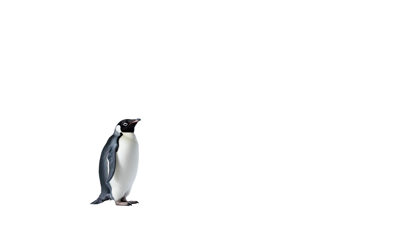 ai generiert Pinguin isoliert auf ein transparent Hintergrund png